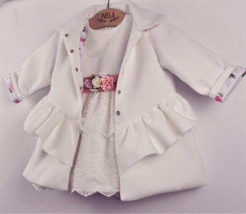 Alternative view of Płaszczyk z falbaną 2 kolory i 2 podszewki do wyboru (w tym zimowa)