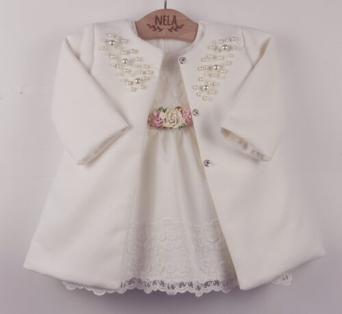 Alternative view of Gładki Płaszczyk z perełkami 2 kolory i 2 podszewki do wyboru (w tym zimowa)