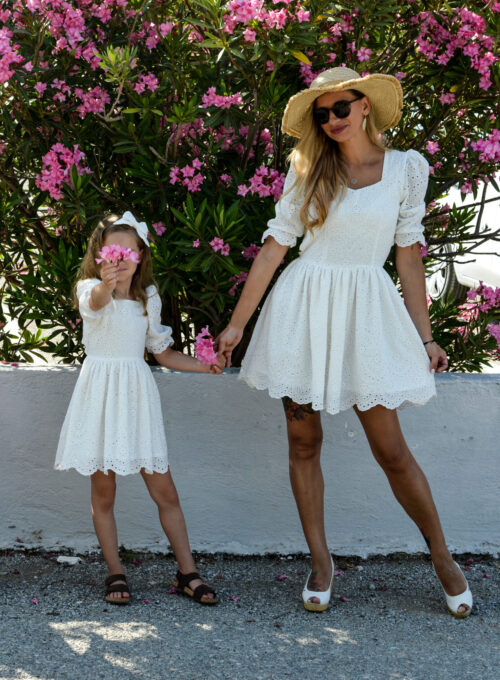 Zestaw sukienek Mama&Córka Lilia Haftowana w 3 kolorach