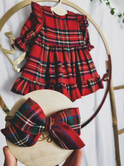 Alternative view of Sukienka Krata Czerwień 62-128