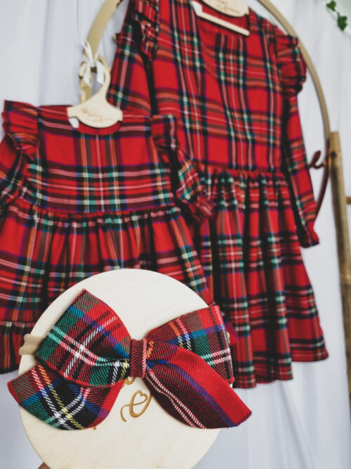 Alternative view of Zestaw sukienek Mama&Córka Krata Czerwień