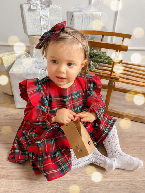 Sukienka Krata Czerwień 62-128