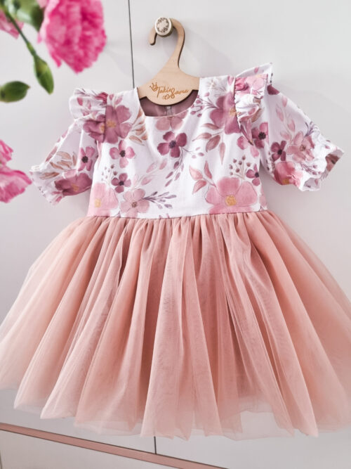 Tiulowe kwiatowe ukojenie (na krótki i długi rękaw)