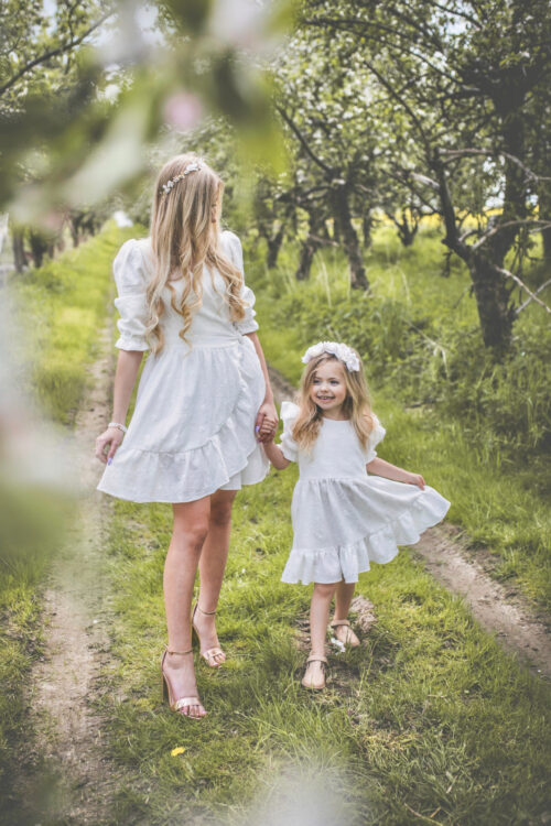 Zestaw sukienek Mama&Córka Muślin Haftowany