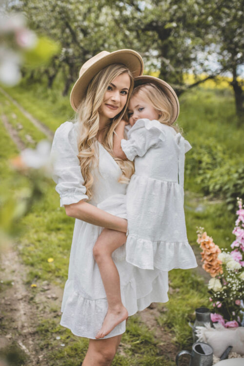 Alternative view of Zestaw sukienek Mama&Córka Muślin Haftowany