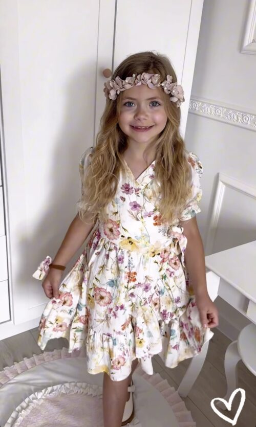 Sukienka Muślinowa w kwiaty 62-128